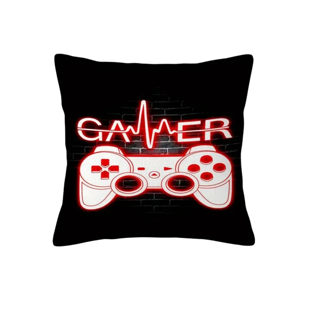 Neon Red Gaming Pillow