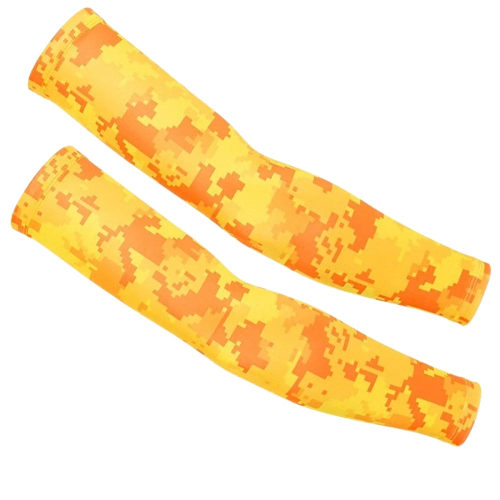CamoBright Arm Sleeves - Pixelated Yellow