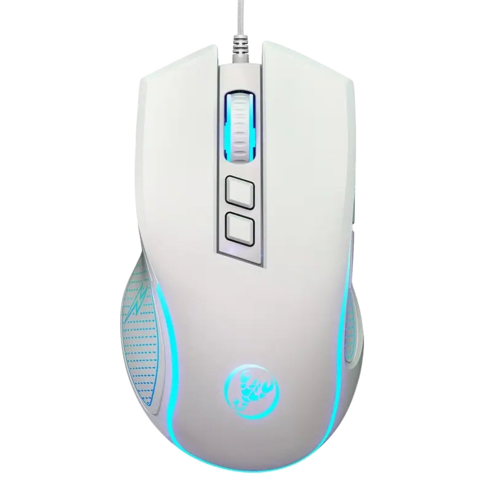 LumiPro Gaming Mouse - Blanc et Rétroéclairage RGB