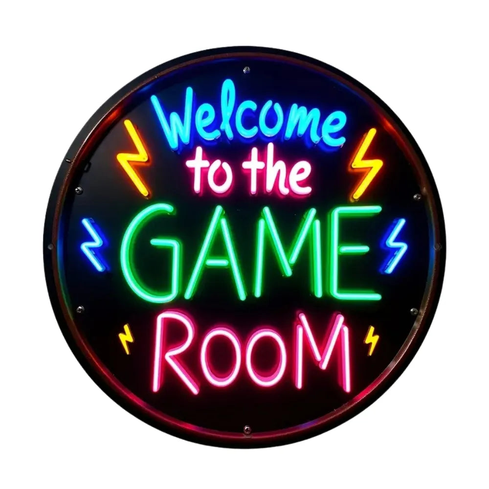 “Welcome to the Game Room” Neon Sign
