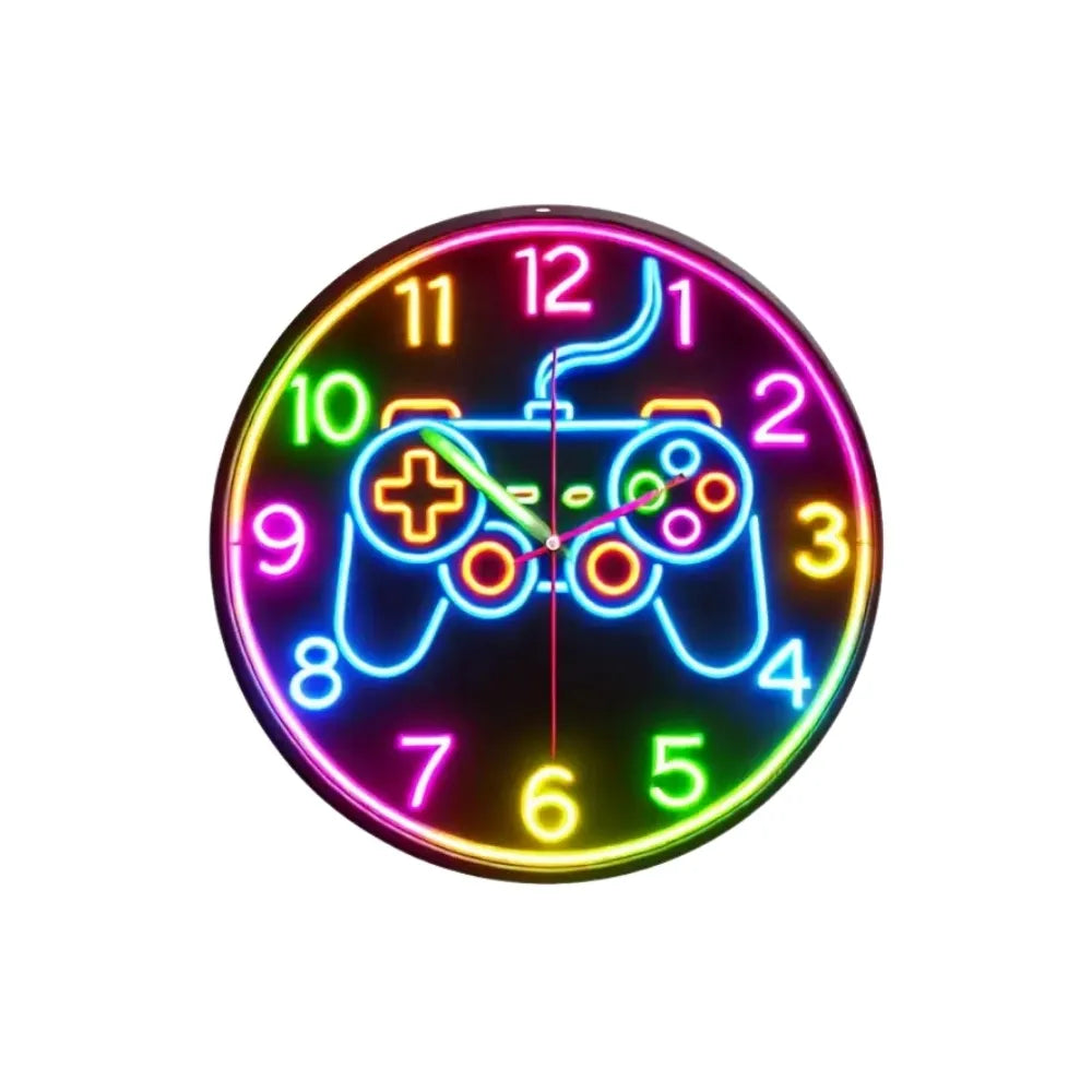 Gaming Neon Wall Clock