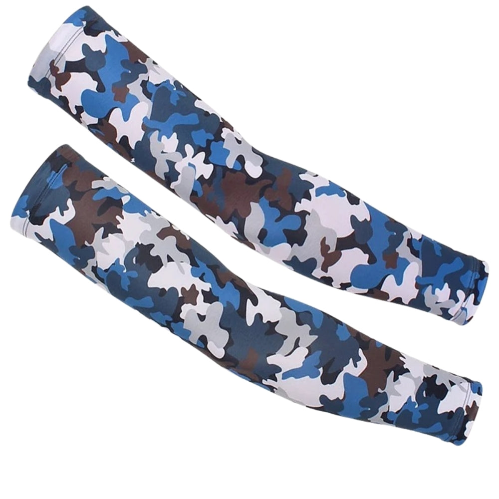 CamoCool Arm Sleeves - Blue and Brown