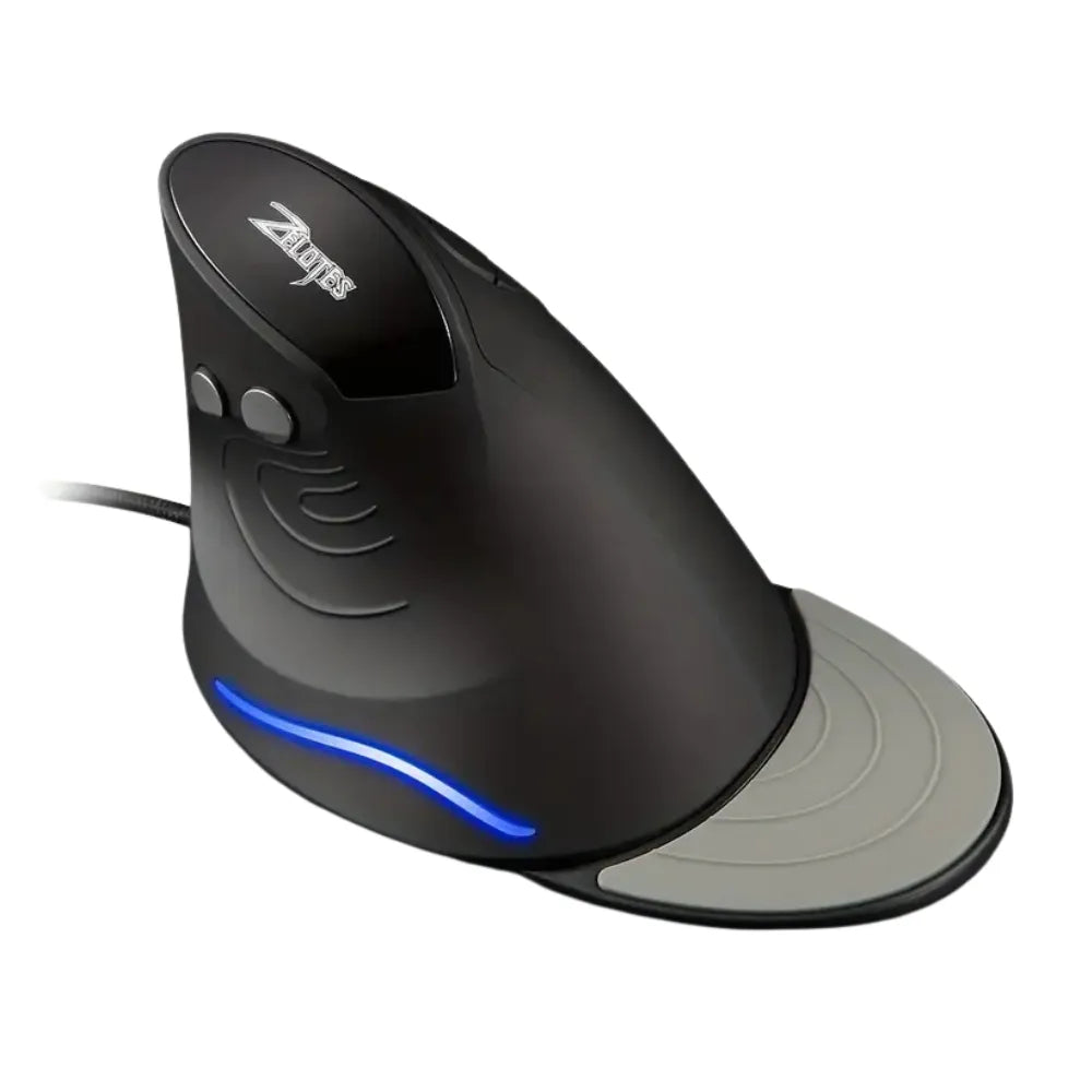 Ergonomic Vertical Mouse with Integrated Wrist Support