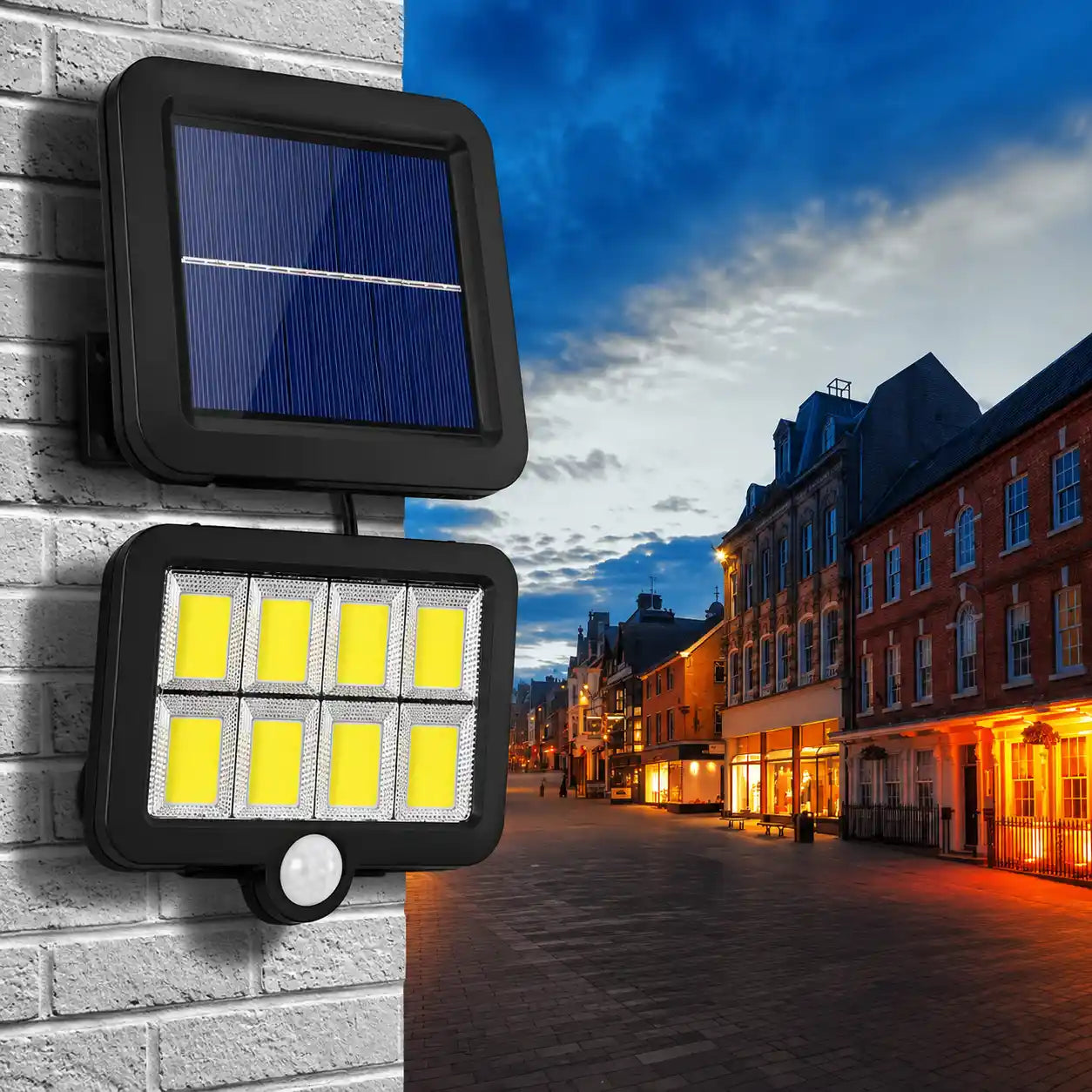 Solar-powered floodlight